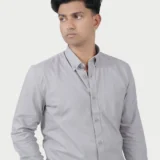 Brown Corduroy Semi Casual Shirt