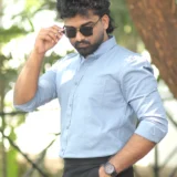 Sky Blue Checked Casual Shirt