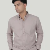 Pale Brownish-Gray Oxford Cotton shirt